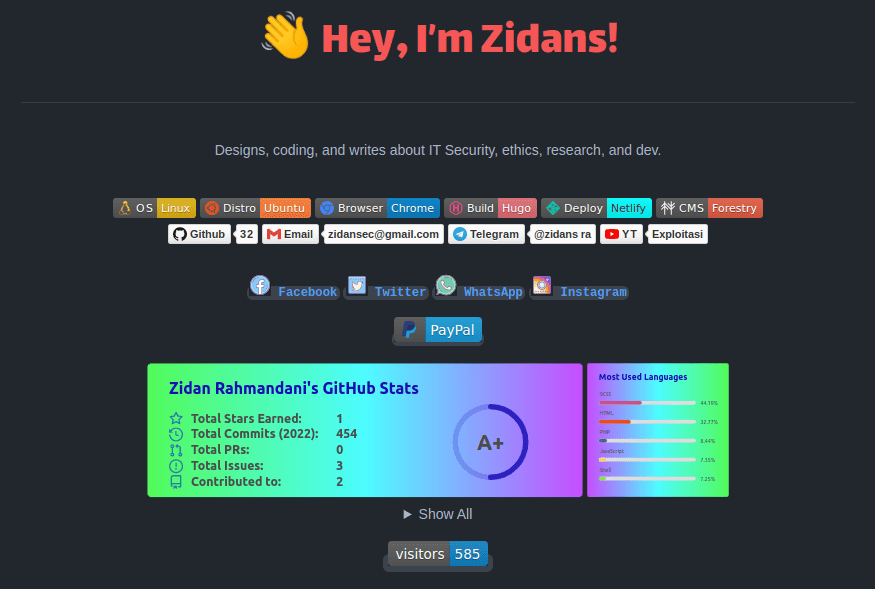 File README untuk profile github
